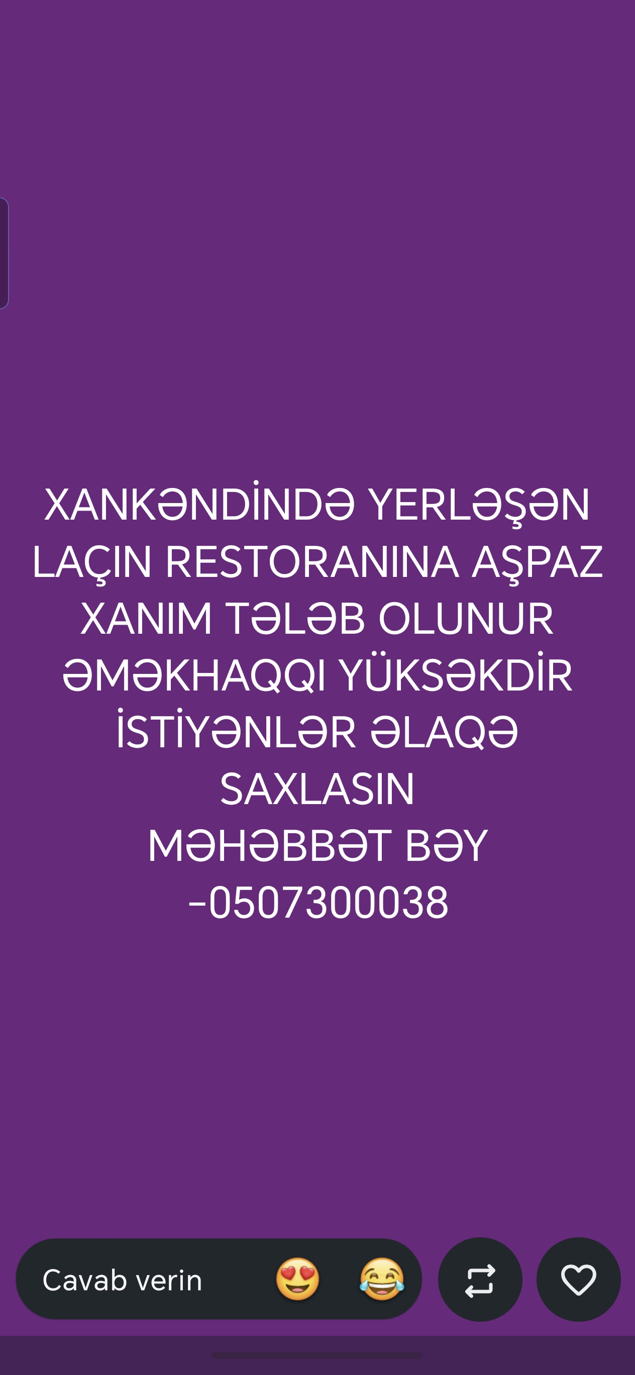İşçi axtarılır